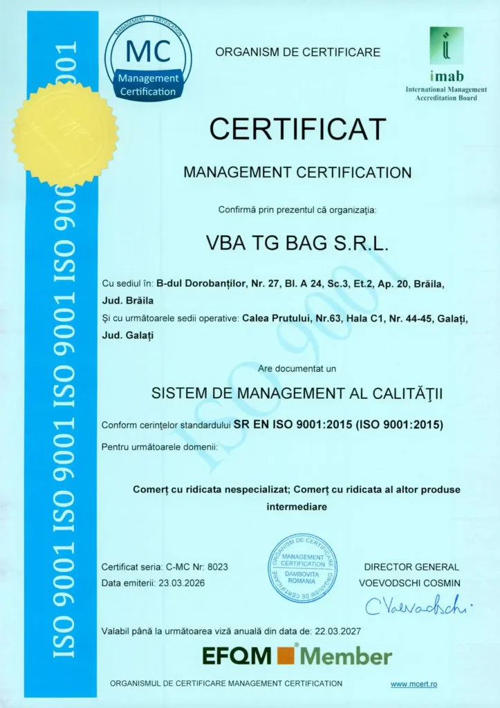 Certificat ISO 9001